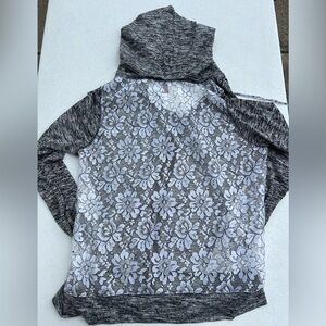 Lace Zip Down Hoodie